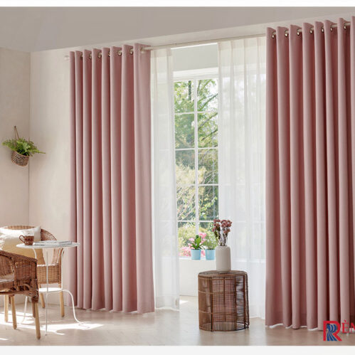 Rèm Vải Màu Hồng Pink 05