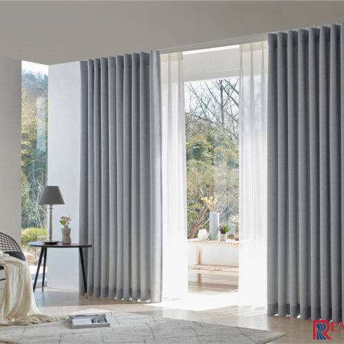 Rèm Vải Pure Gray - Màu Xám Tinh Khiết